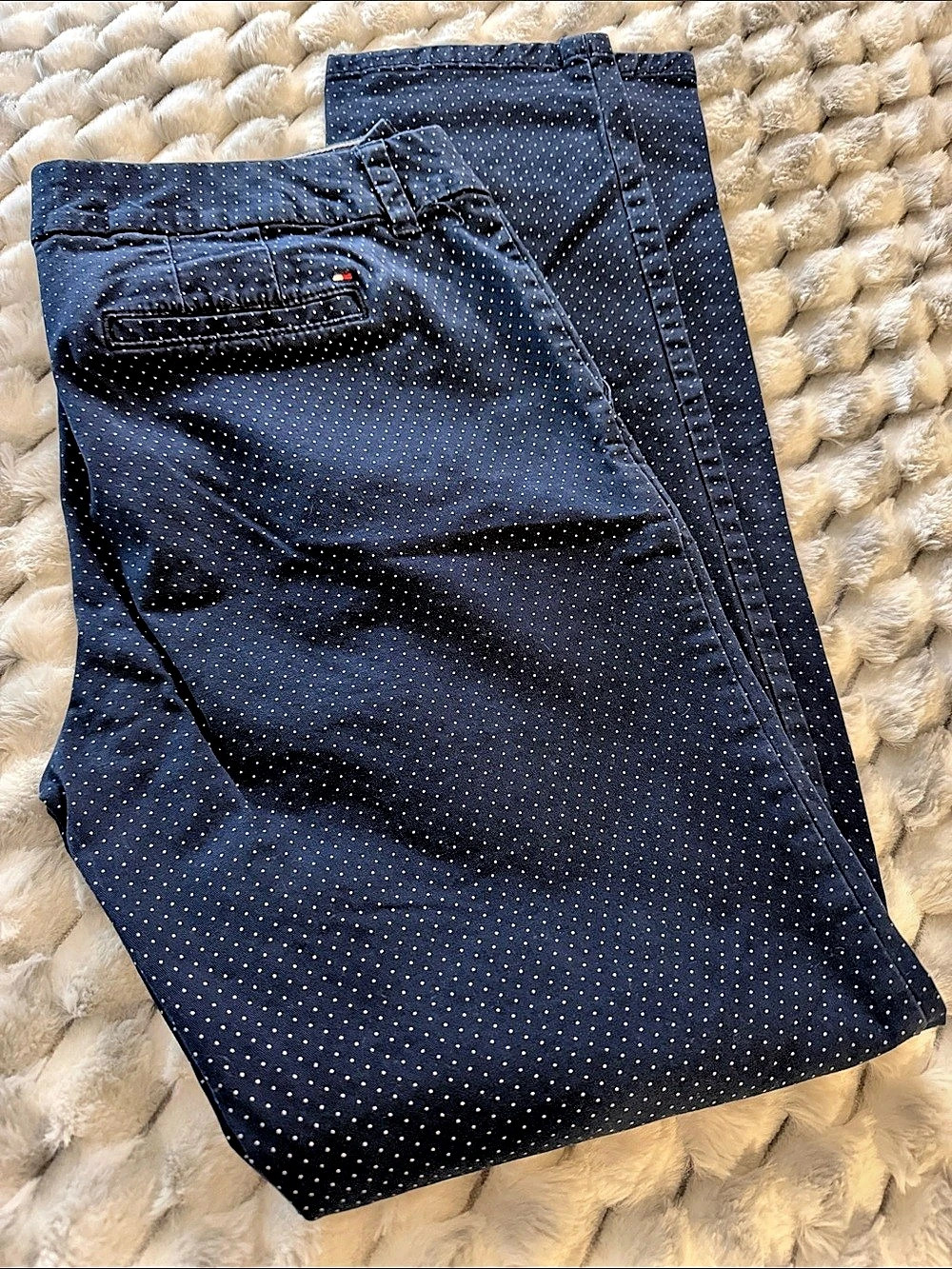 Tommy Hilfiger Polka Dot High Waist Shorts in Blue Size 4 Like New